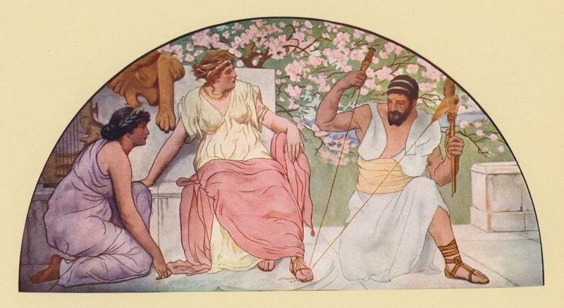 Ercole con il fuso che fila per la regina Onfale da Walter MacEwen