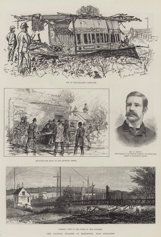 Il disastro ferroviario a Hexthorpe, vicino a Doncaster da Walter Paget