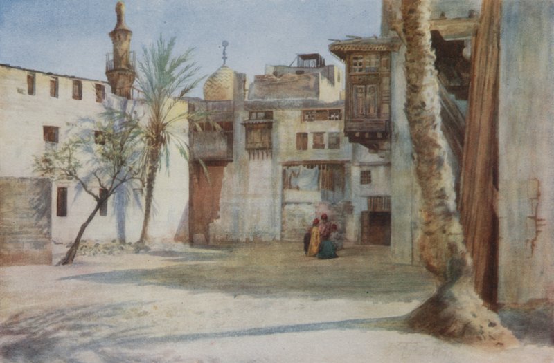 Un cortile vicino al Bazar dei fabbricanti di tende, Il Cairo da Walter Spencer Stanhope Tyrwhitt