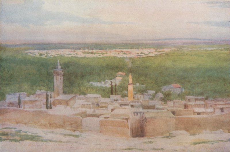 Damasco da Salahiyeh: tramonto sulla città da Walter Spencer Stanhope Tyrwhitt