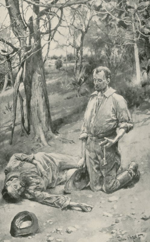 Re che osserva gli ultimi momenti di Burke da Walter Stanley Paget