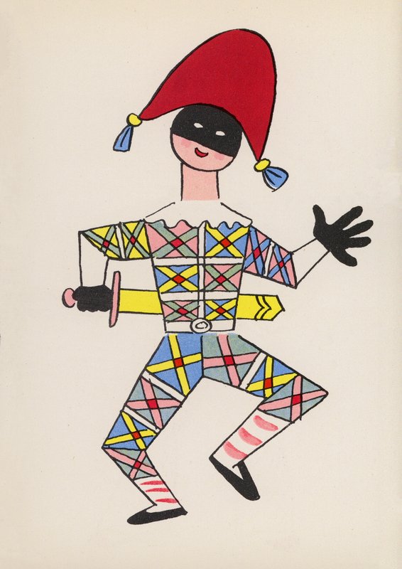 Figure dai Libri per Bambini: Arlecchino da Walter Trier