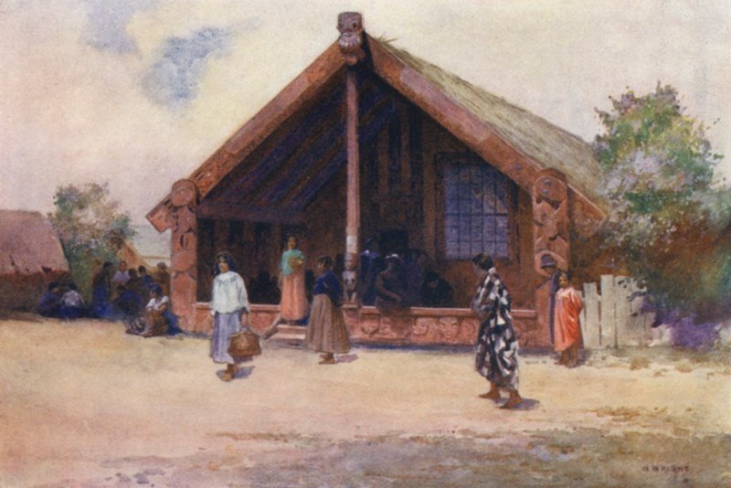 Nuova Zelanda: Casa intagliata, Ohinemutu da Walter Wright