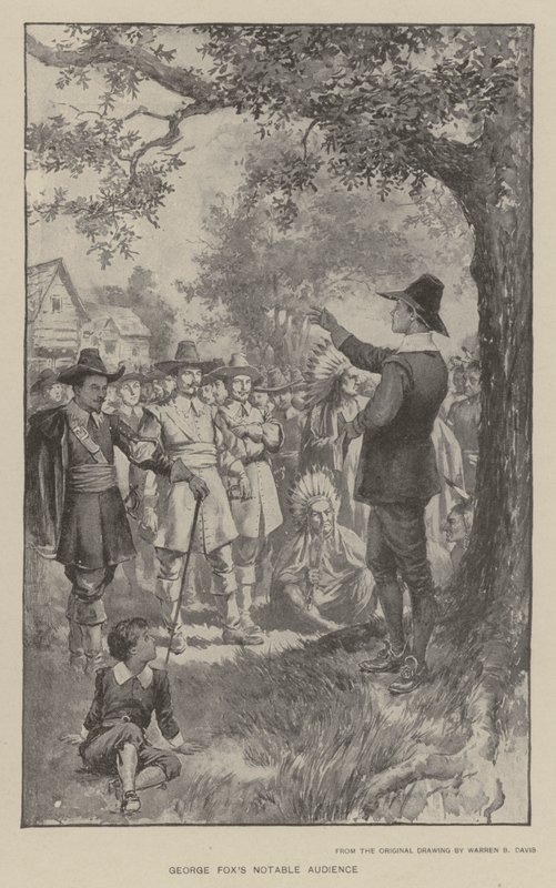 La notevole udienza di George Fox da Warren B. Davis