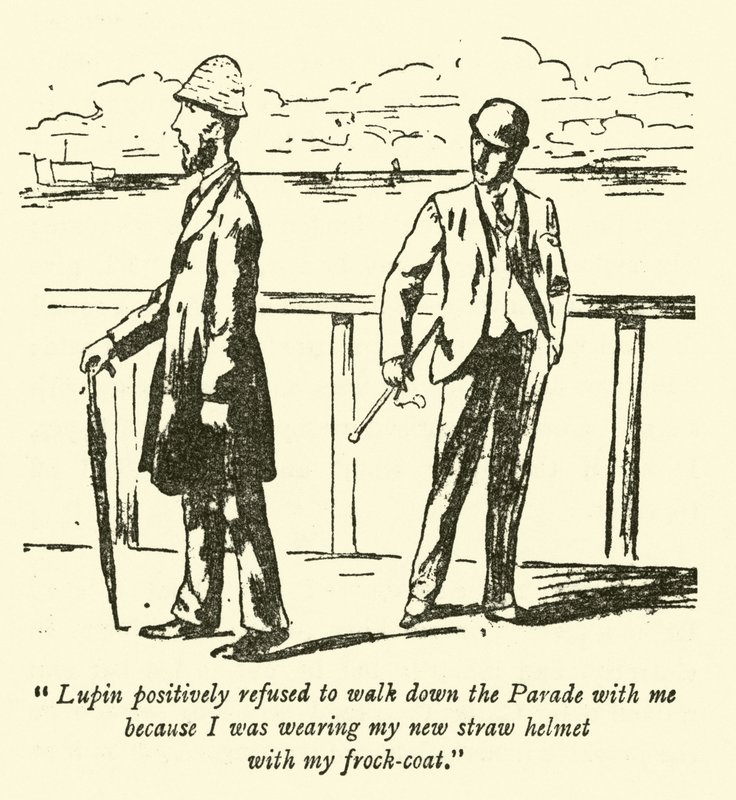 Lupin si rifiutò categoricamente di camminare lungo il viale con me perché indossavo il mio nuovo elmetto di paglia con il mio frac da Weedon Grossmith