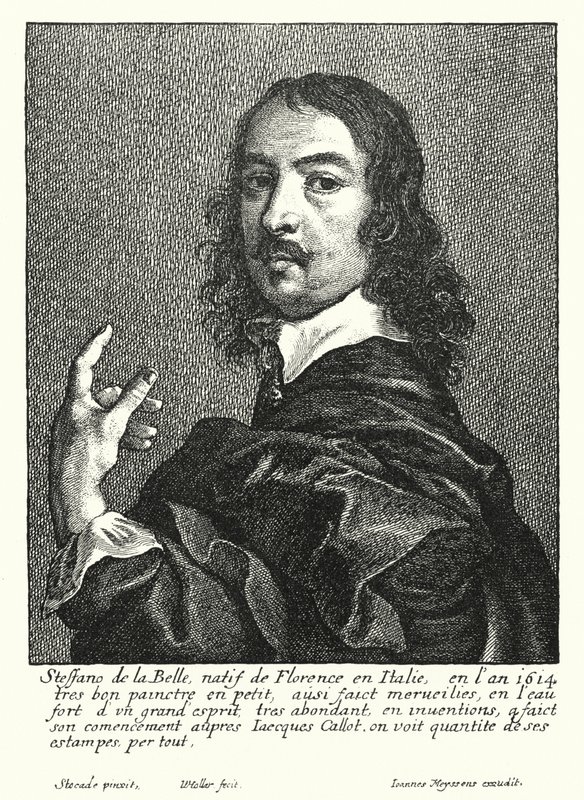 Stefano della Bella, disegnatore e incisore italiano da Wenceslaus (after) Hollar