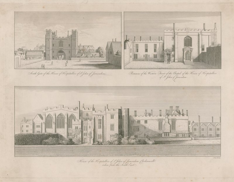 Casa degli Ospitalieri di San Giovanni di Gerusalemme, Clerkenwell da Wenceslaus Hollar