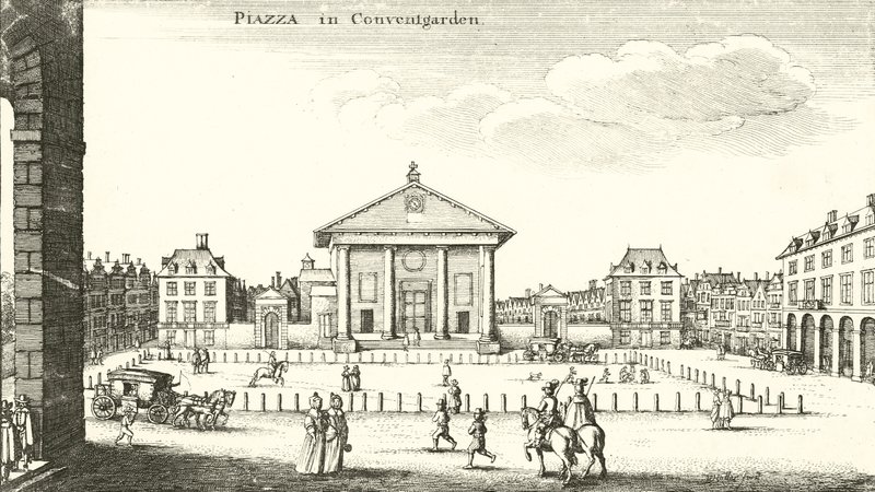 Piazza, Covent Garden, Londra da Wenceslaus Hollar