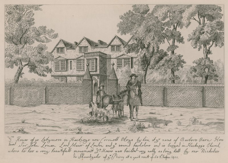 La casa dei Latymere a Hackney da Wenceslaus Hollar