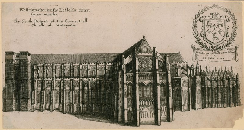 Prospetto sud della Chiesa Conventuale di Westminster, Londra da Wenceslaus Hollar