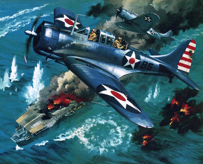 Battaglia di MIdway da Wilf (20th century) Hardy