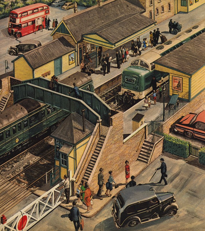 Stazione ferroviaria, Inghilterra da Wilf (20th century) Hardy