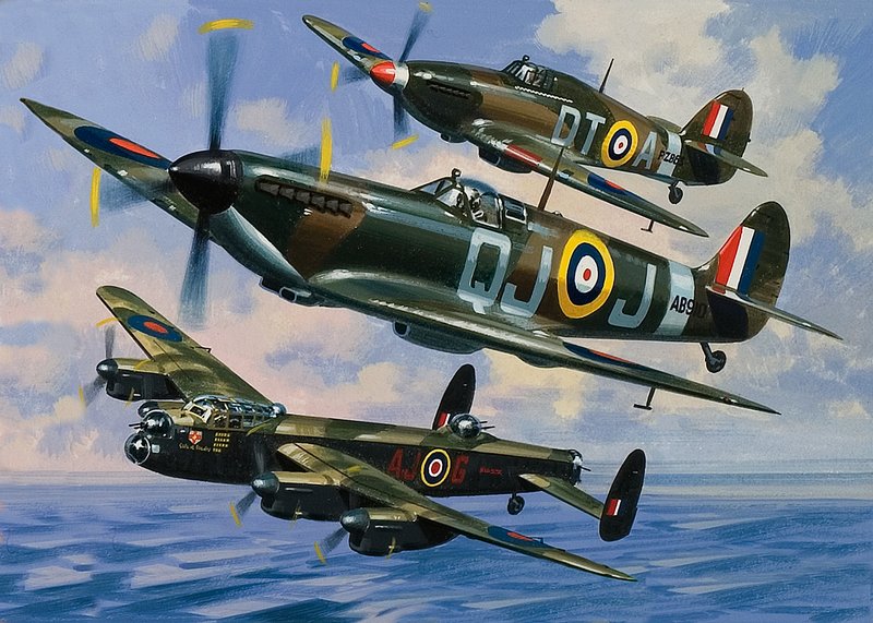 Spitfire (gouache su carta) da Wilf (20th century) Hardy