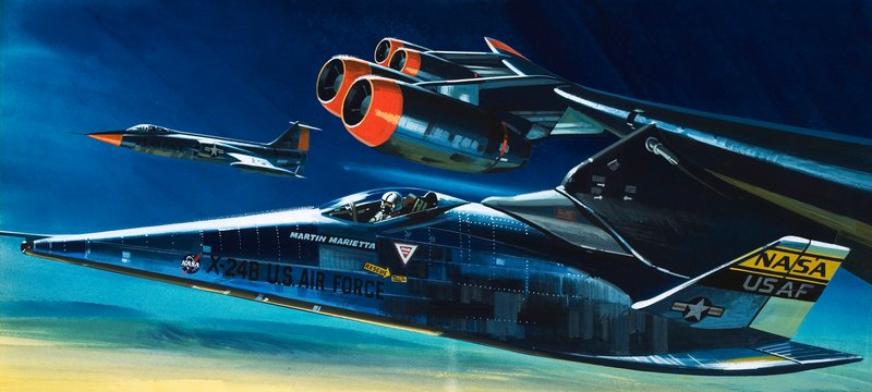 La navetta Martin Marietta X-24B da Wilf (20th century) Hardy