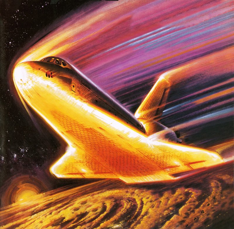 Lo Space Shuttle immaginato al rientro nell