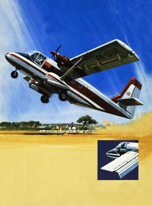 Aereo bimotore Nomad a decollo corto da Wilf (20th century) Hardy