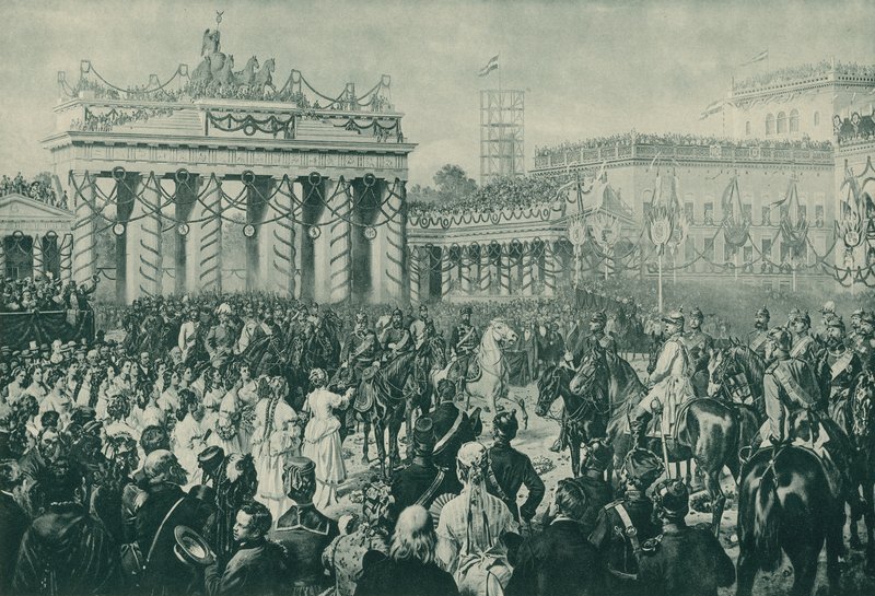 Celebrazioni per la vittoria della Prussia nella Guerra Franco-Prussiana, Berlino, 16 giugno 1871 da Wilhelm Camphausen