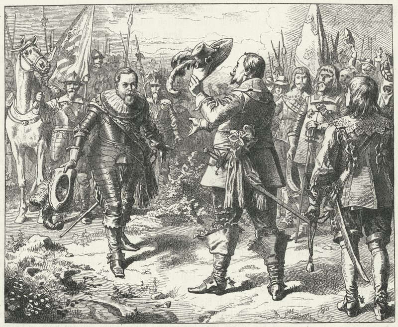 Incontro di Gustavo Adolfo di Svezia e Giovanni Giorgio I, Elettore di Sassonia a Duben, 1631 da Wilhelm Camphausen