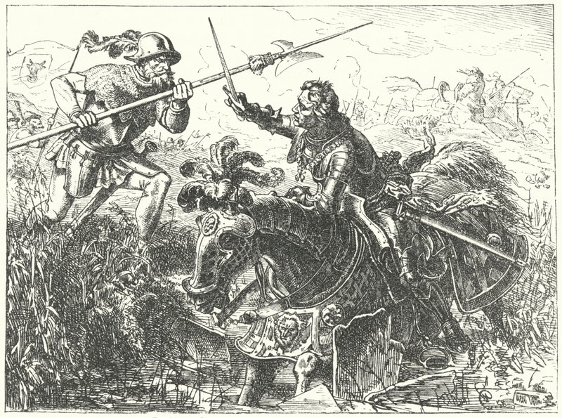 Morte di Carlo il Temerario, Duca di Borgogna, nella battaglia di Nancy da Wilhelm Camphausen