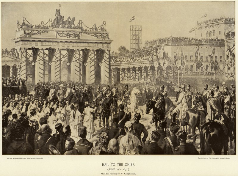 Otto von Bismarck a Berlino nel 1871 da Wilhelm Camphausen