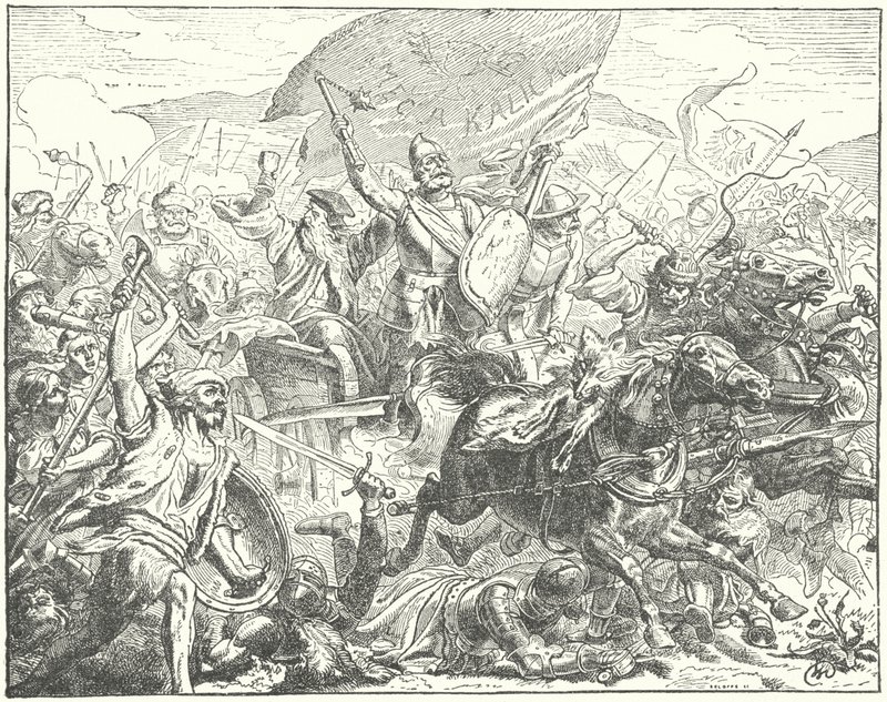 Il generale ceco e leader hussita Jan Zizka in battaglia da Wilhelm Camphausen