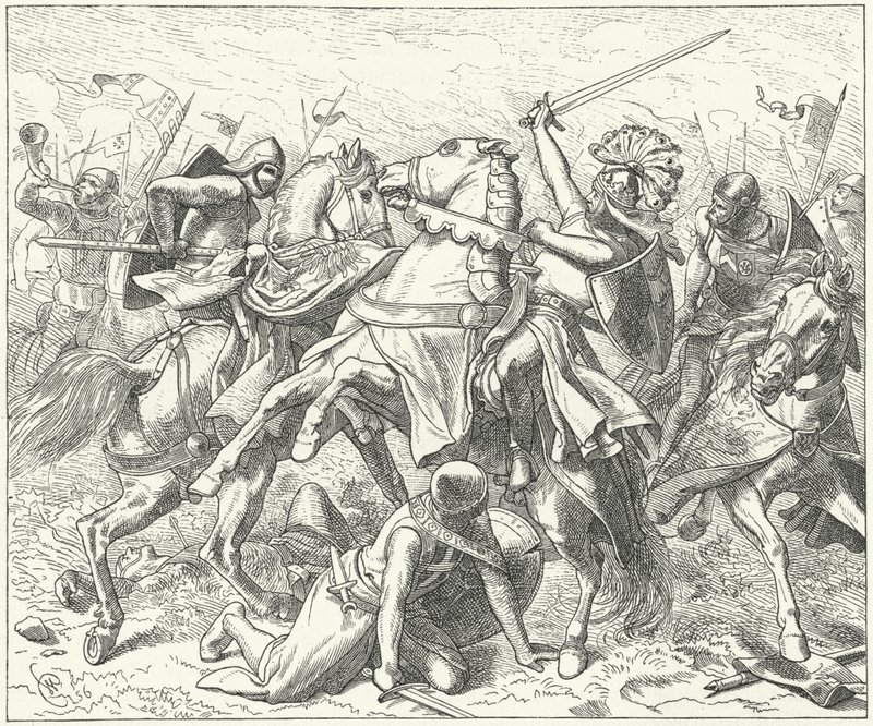 Il ribelle duca Rodolfo di Svevia mortalmente ferito nella battaglia dell