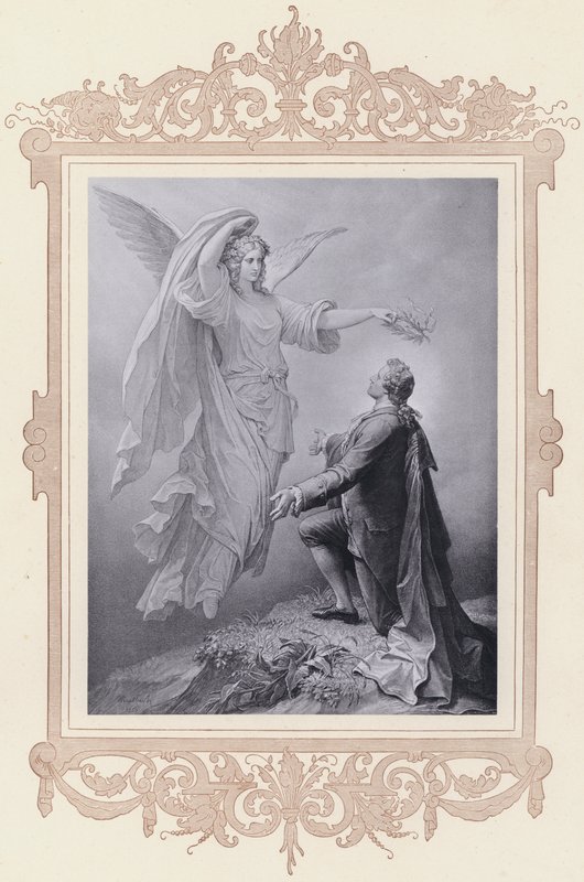 La musa di Goethe, Zueignung da Wilhelm von (after) Kaulbach