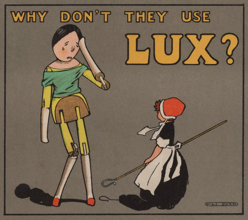 Bambola che piange: pubblicità per il sapone Lux da Will Owen