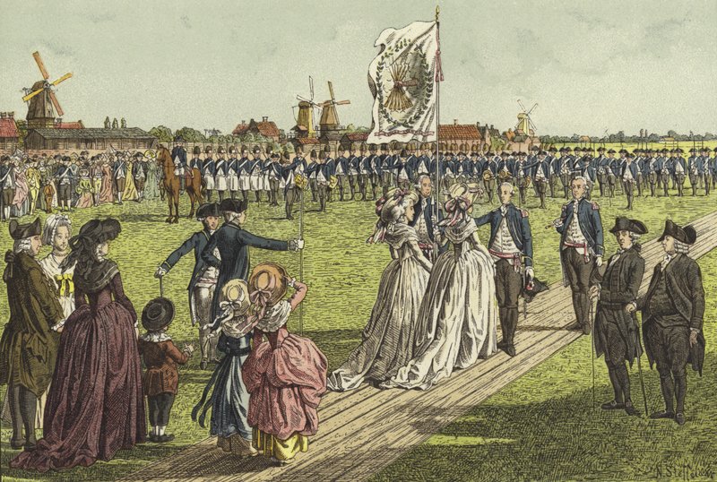 Una cerimonia di bandiera, 1786 da Willem II Steelink