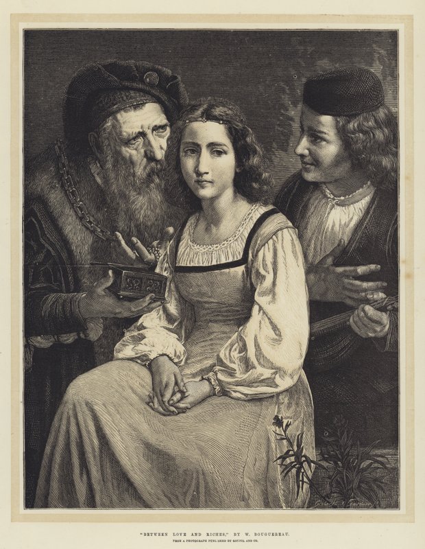 Tra amore e ricchezza da William Adolphe Bouguereau