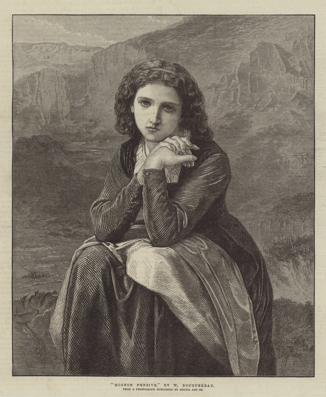 Mignon pensierosa da William Adolphe Bouguereau