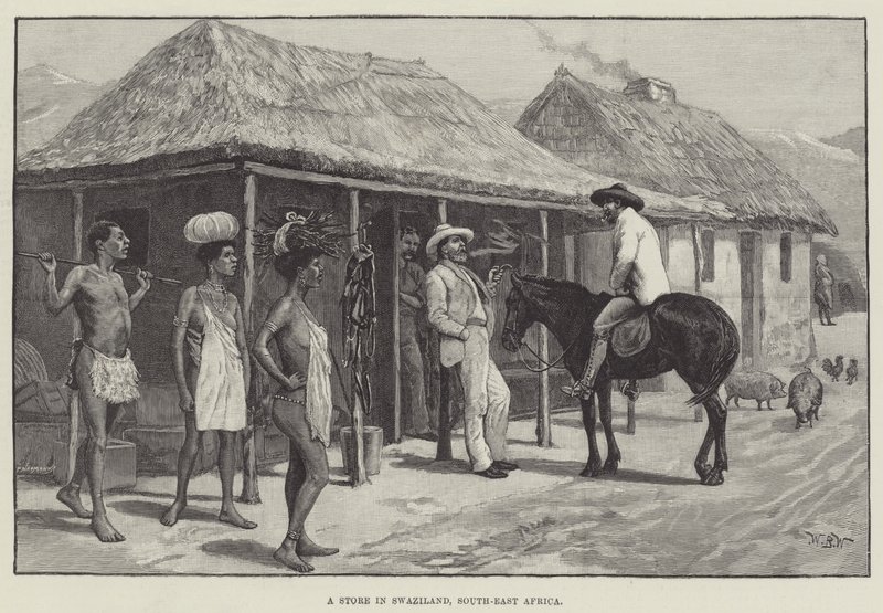 Un negozio in Swaziland, Sud-Est Africa da William Barnes Wollen