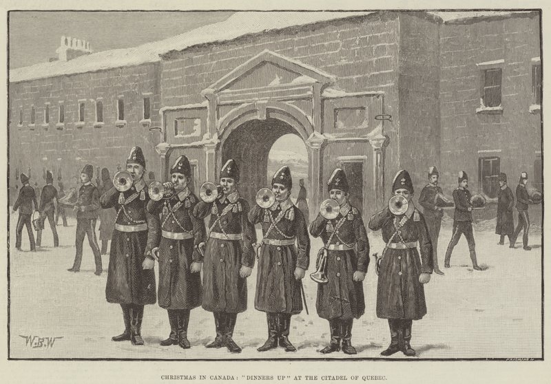 Natale in Canada, Cene alla Cittadella di Quebec da William Barnes Wollen
