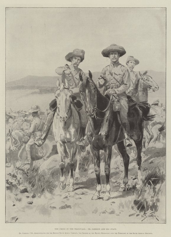 La crisi nel Transvaal, Dr Jameson e il suo staff da William Barnes Wollen