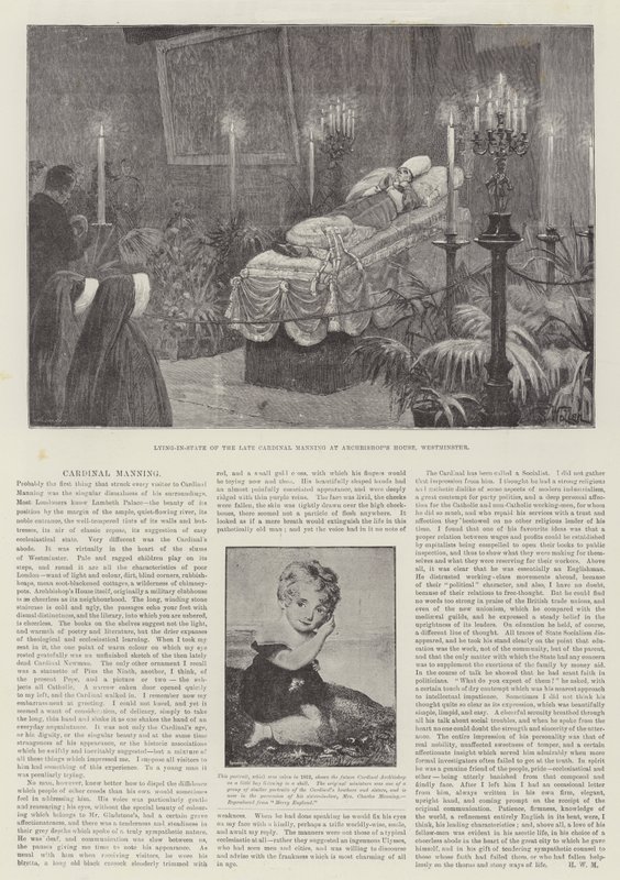 La Morte del Cardinale Manning da William Barnes Wollen