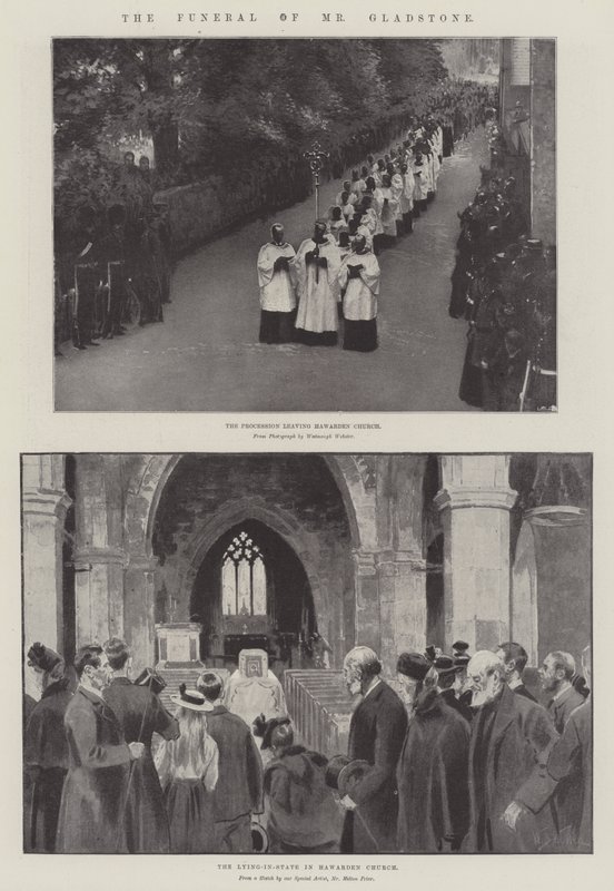 Il funerale di Mr Gladstone da William Barnes Wollen