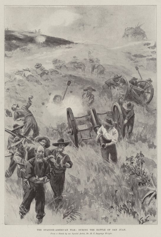 La guerra ispano-americana, durante la battaglia di San Juan da William Barnes Wollen