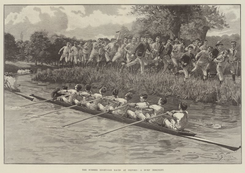 Le gare estive a otto remi a Oxford, un urto imminente da William Barnes Wollen