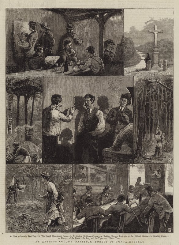 Una colonia di artisti, Barbizon, Foresta di Fontainebleau da William Bazett Murray
