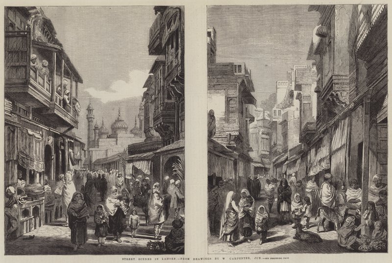 Scene di strada a Lahore da William Carpenter