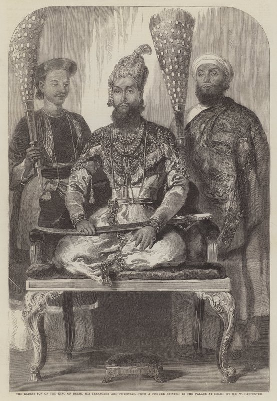 Il figlio maggiore del re di Delhi, il suo tesoriere e il medico da William Carpenter