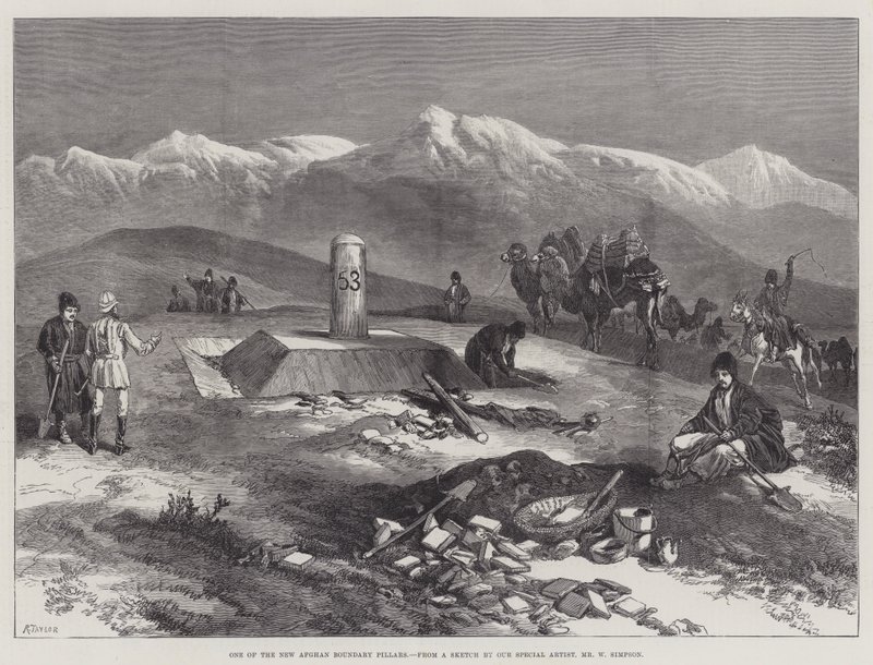 Uno dei Nuovi Pilastri di Confine Afghani da William Crimea Simpson