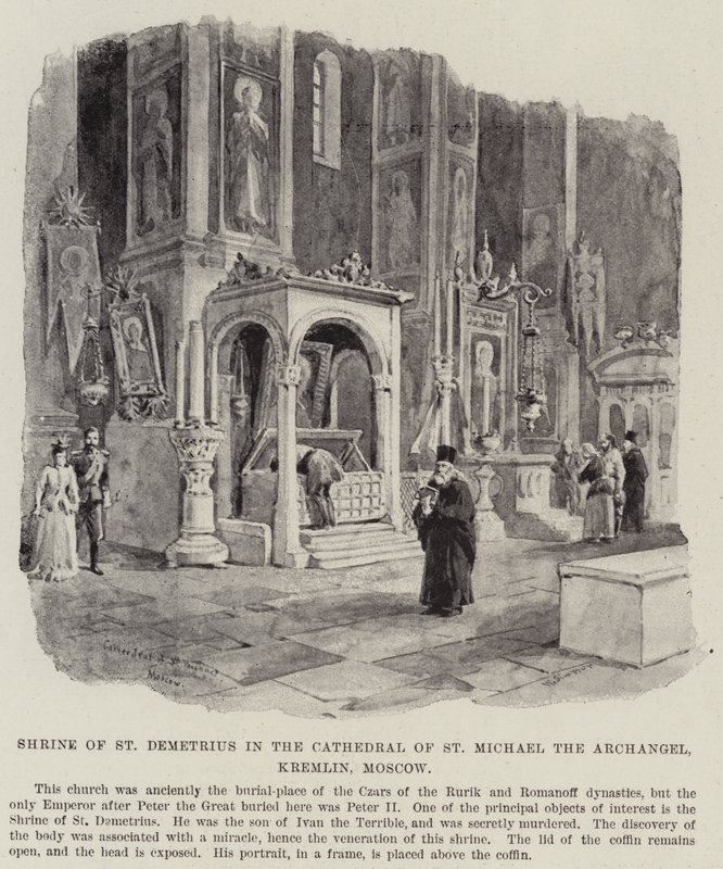Santuario di San Demetrio nella Cattedrale di San Michele Arcangelo, Cremlino, Mosca da William Crimea Simpson