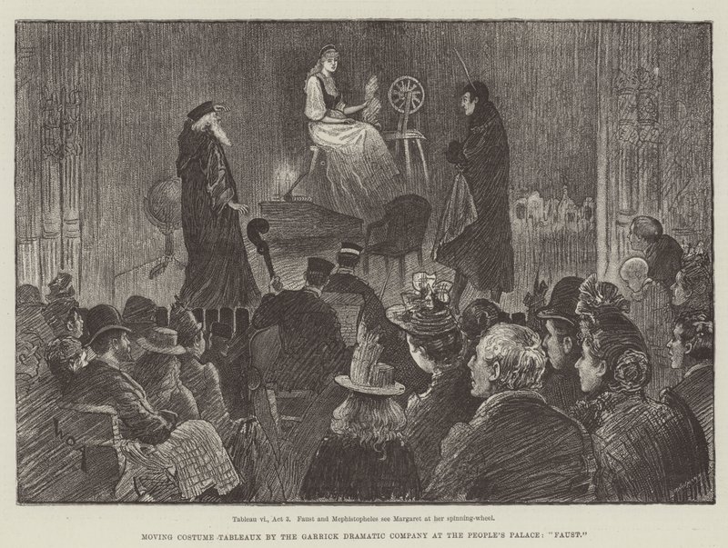 Tableaux in costume in movimento della Garrick Dramatic Company al People