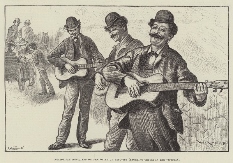 Musicisti napoletani sulla strada per il Vesuvio (crociera in yacht Victoria) da William Douglas Almond