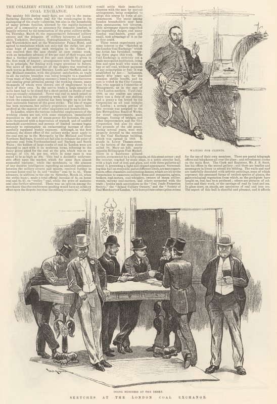 Schizzi al London Coal Exchange da William Douglas Almond