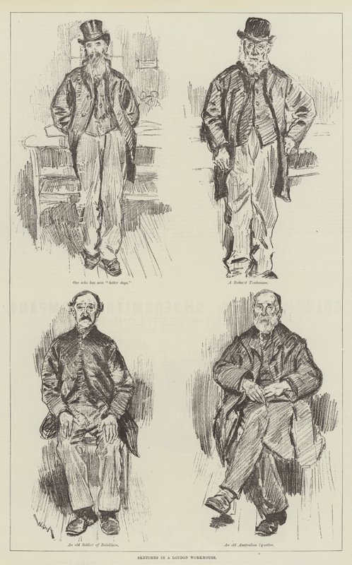 Schizzi in un ospizio di Londra da William Douglas Almond