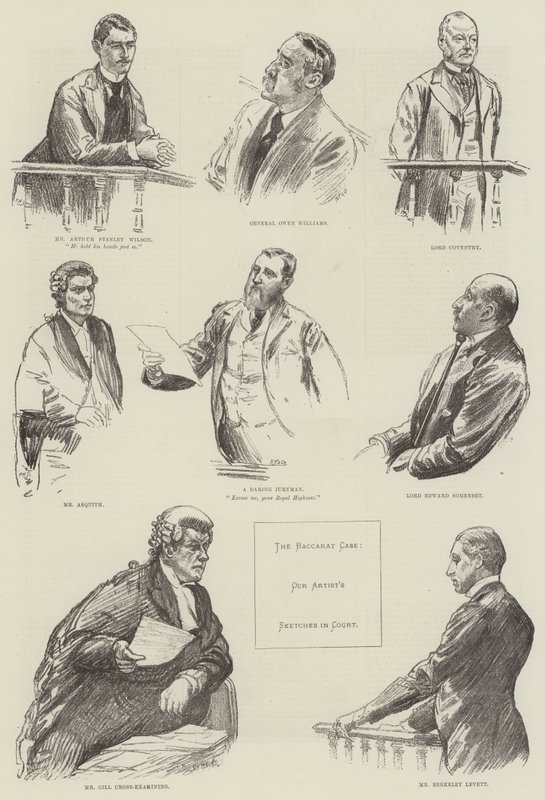 Il caso Baccarat, schizzi in tribunale da William Douglas Almond