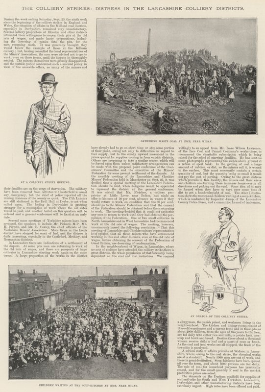 Gli Scioperi delle Miniere, Angoscia nei Distretti Minerari del Lancashire da William Douglas Almond