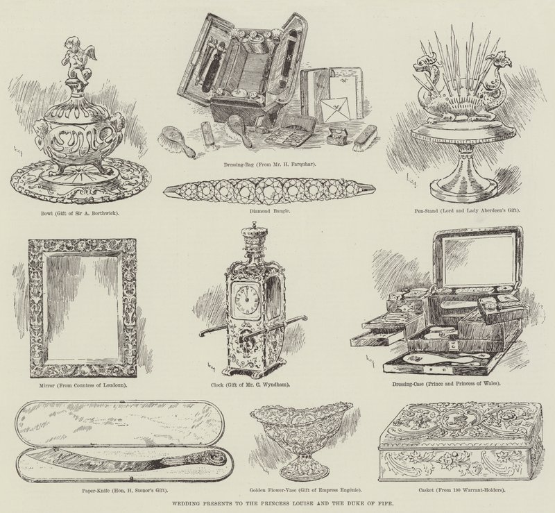 Regali di nozze alla Principessa Louise e al Duca di Fife da William Douglas Almond